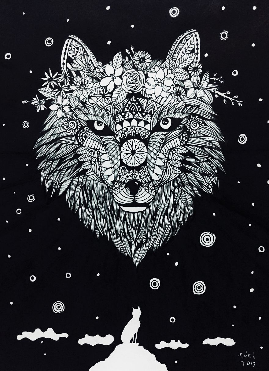 I Love Drawing Mandala-Inspired Pet Portraits