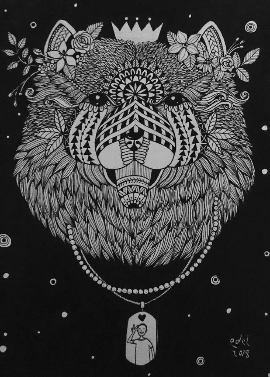 I Love Drawing Mandala-Inspired Pet Portraits