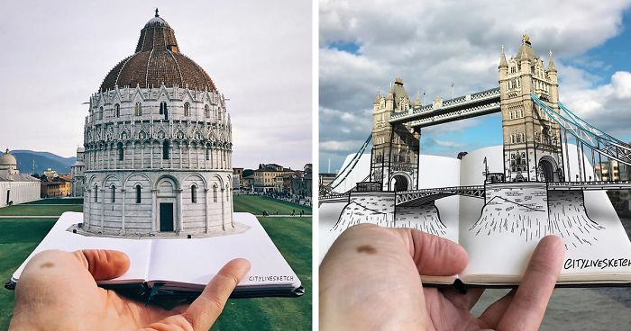 Artist Blends His Drawings With Photography To Mess With Your Brain