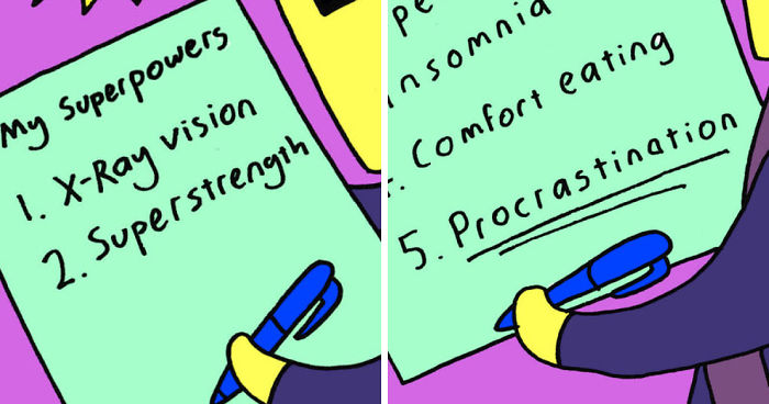 We Turn Our Depression And Anxiety Into Relatable Comics About Depressed Superheros!