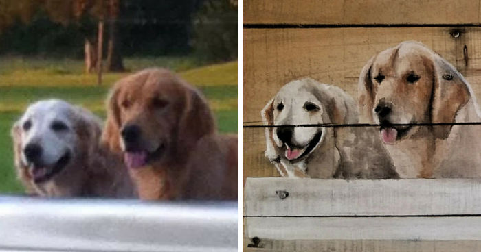 I Hand Paint Pet Portraits On Rustic Reclaimed Barn Wood