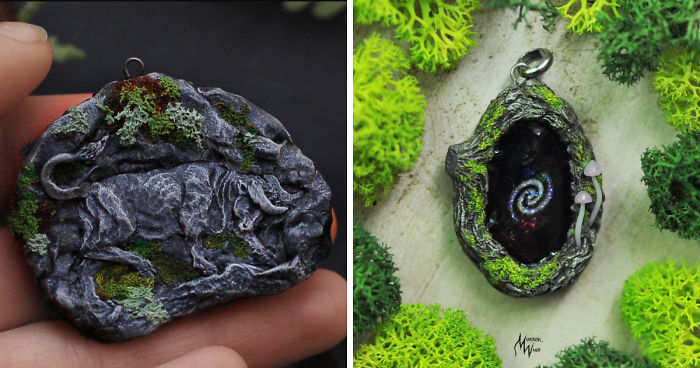 I Am Inspired By The Forest And Natural Textures To Create Decorations From Polymer Clay