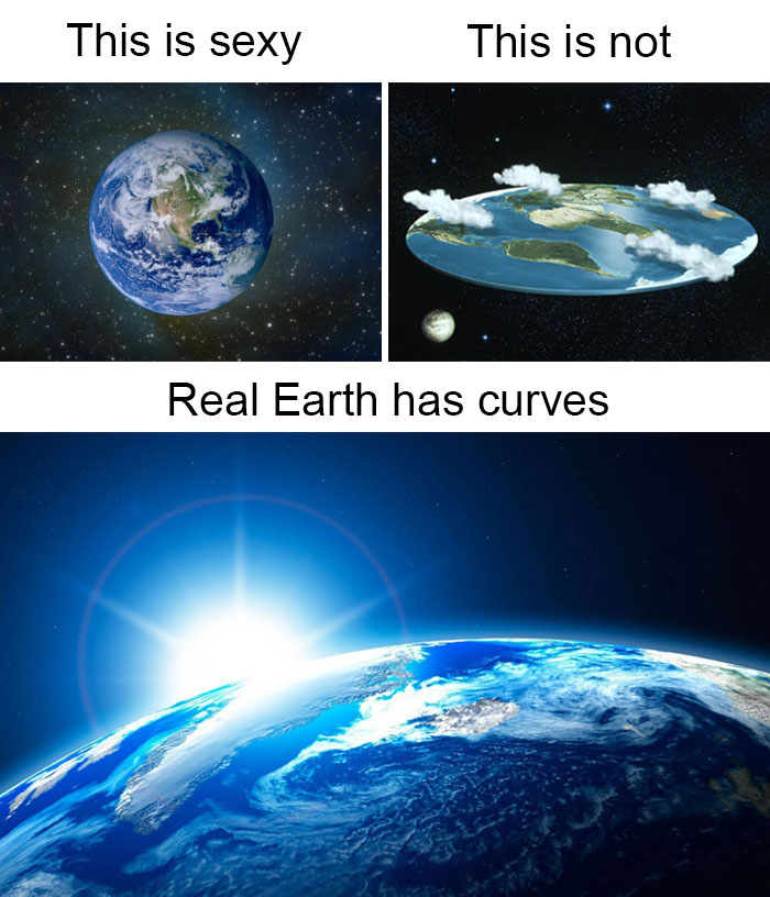 Picture of earth in three different shapes 
