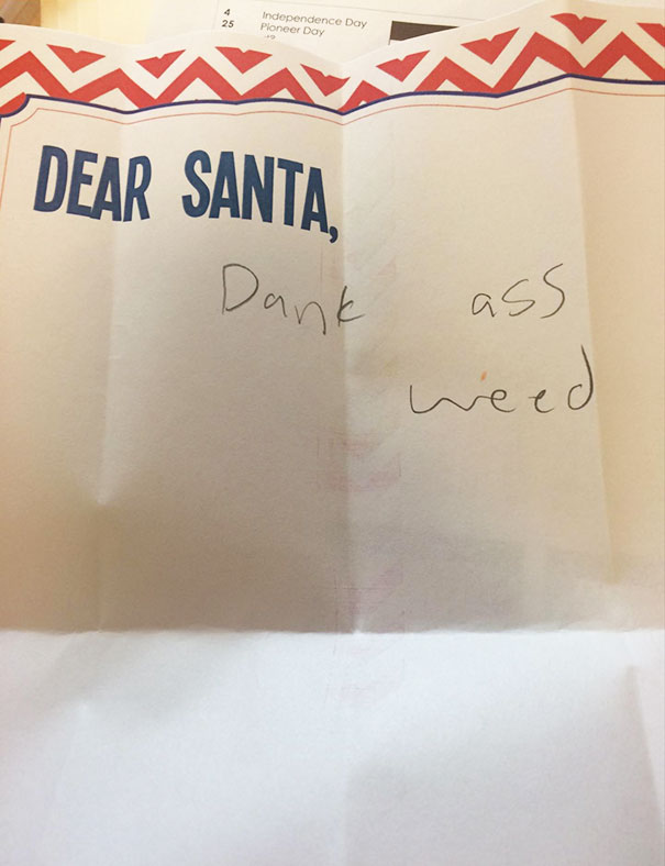My Sister Is A Children's Librarian. She Sent Me This Picture Of A Letter They Got In "Santa's Mailbox"