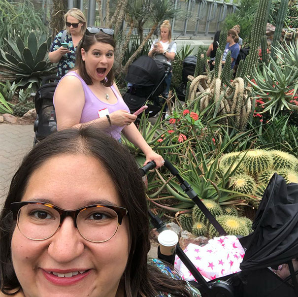 Every Mom Is On The Phone Here In The Background