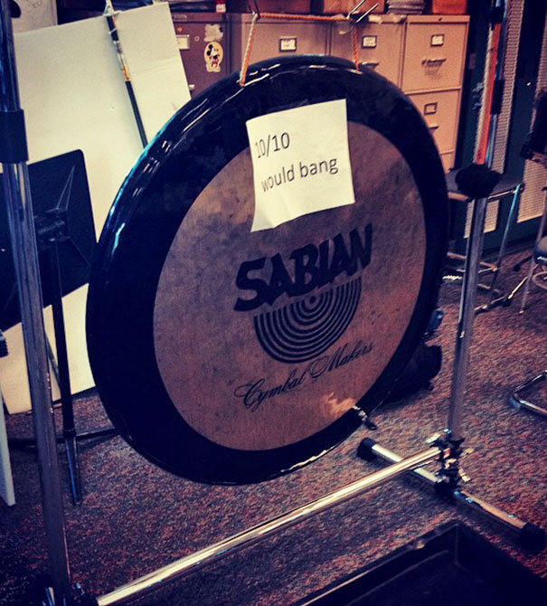 We Found This On Our Gong In Class Today. We Have No Clue Who Put It There