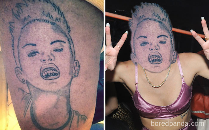 Face swapped tattoo on a person showing unusual design comparison.