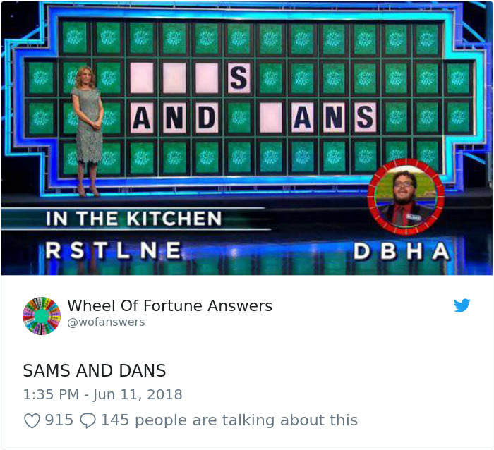 Someone’s Tweeting Their ‘Wheel Of Fortune’ Answers And They’re Hilariously Wrong