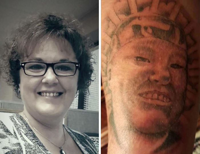 My Mom's Ex Got A Tattoo Of Her After She Passed. I Guess I Never Realized My Mom Was An Asian Man, With 5 O'clock Shadow