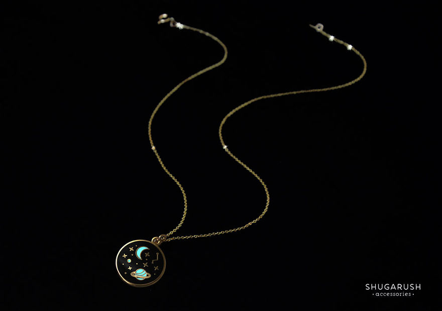 I Create Glow In The Dark Enamel Pins And Galaxy Necklaces