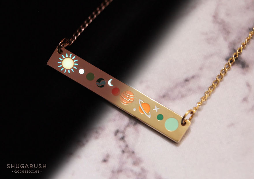 I Create Glow In The Dark Enamel Pins And Galaxy Necklaces