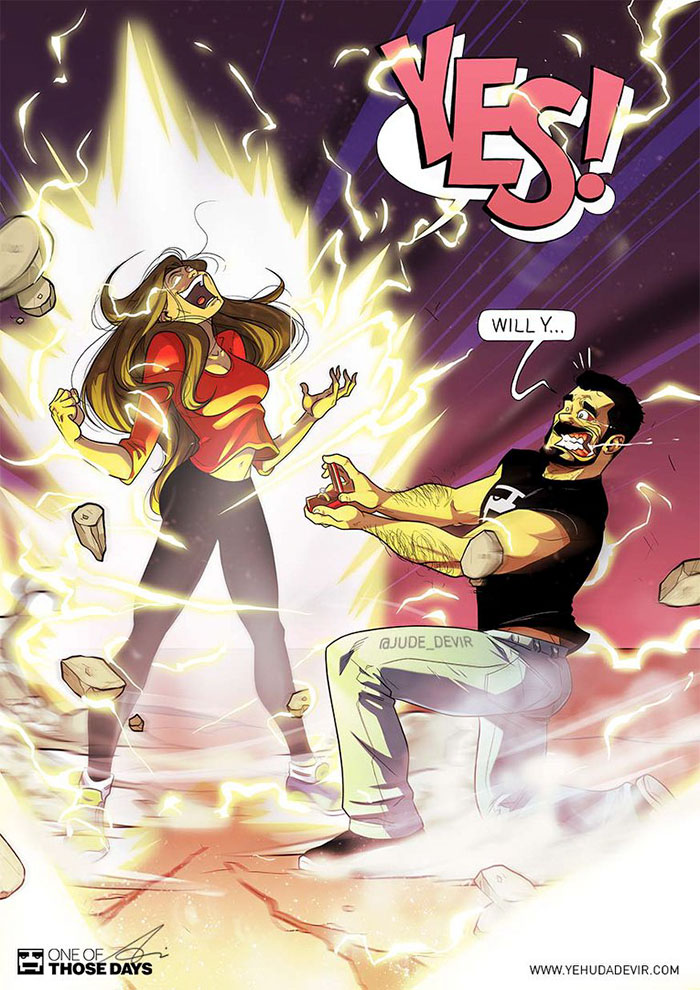 Artist Keeps Illustrating Everyday Life With His Wife, And We Finally Get To See The Couple Behind The Comics