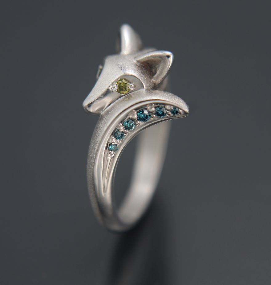 Baby Fox With Colored Diamonds