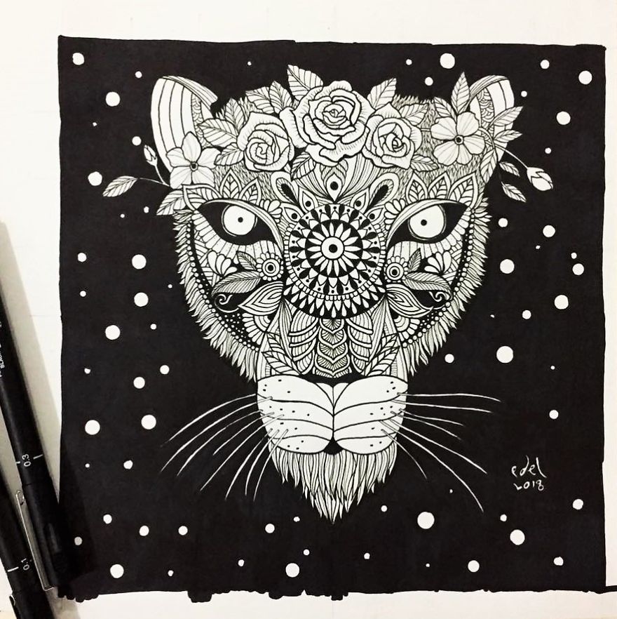 I Love Drawing Mandala-Inspired Pet Portraits