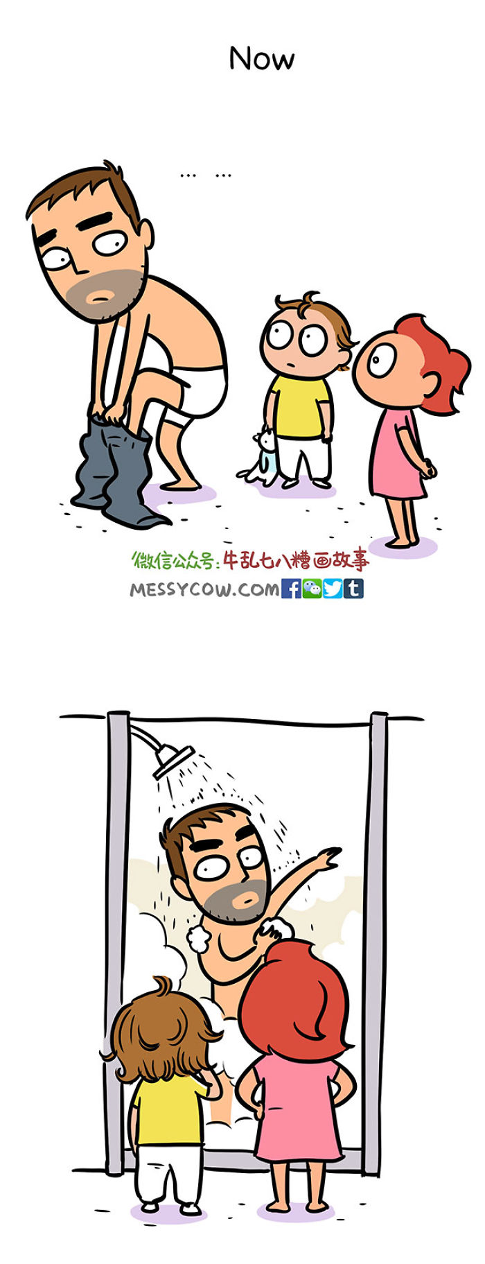 Wife Illustrates What Happened To Her Husband After Having Kids, Shows It's Not Only Moms That Change