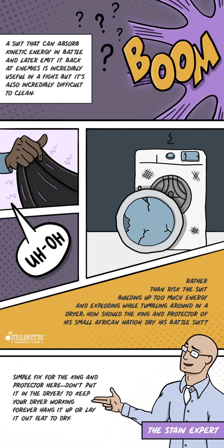 Artist Creates Gorgeous Comics Describing How Superheroes Should Clean Their Costumes