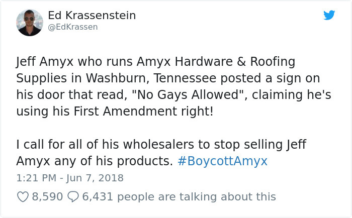 This Guy Tried To Ban Gay People From Entering His Store And It Backfired Hilariously This Guy Tried To Ban Gay People From Entering His Store And It Backfired Hilariously