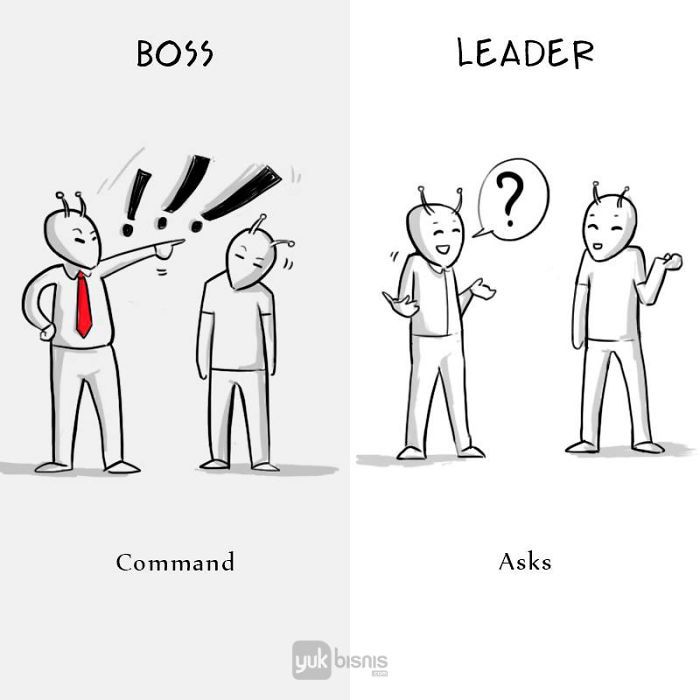 The Real Difference Between A Boss And A Leader Explained In 8 Illustrations