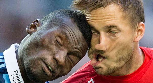 Collision During A Football Game