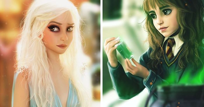 This Artist Draws Pop Culture Characters In Her Own Unique Style, And The Result Is Lovely