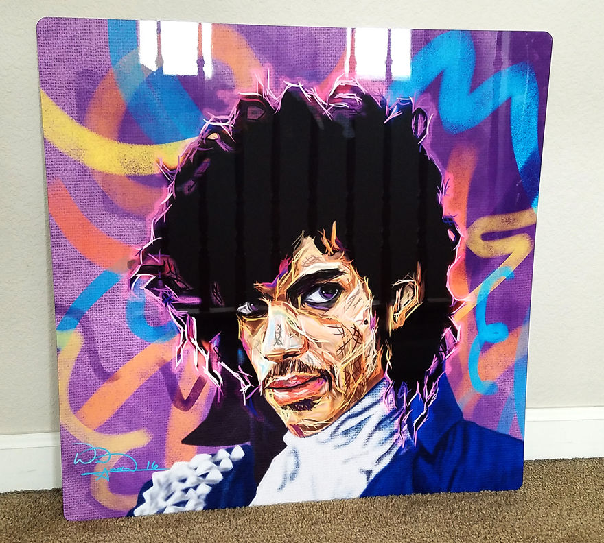 Purple Enerflo: A Portrait Of Prince In An Unusual Technique Purple Enerflo: A Portrait Of Prince In An Unusual Technique