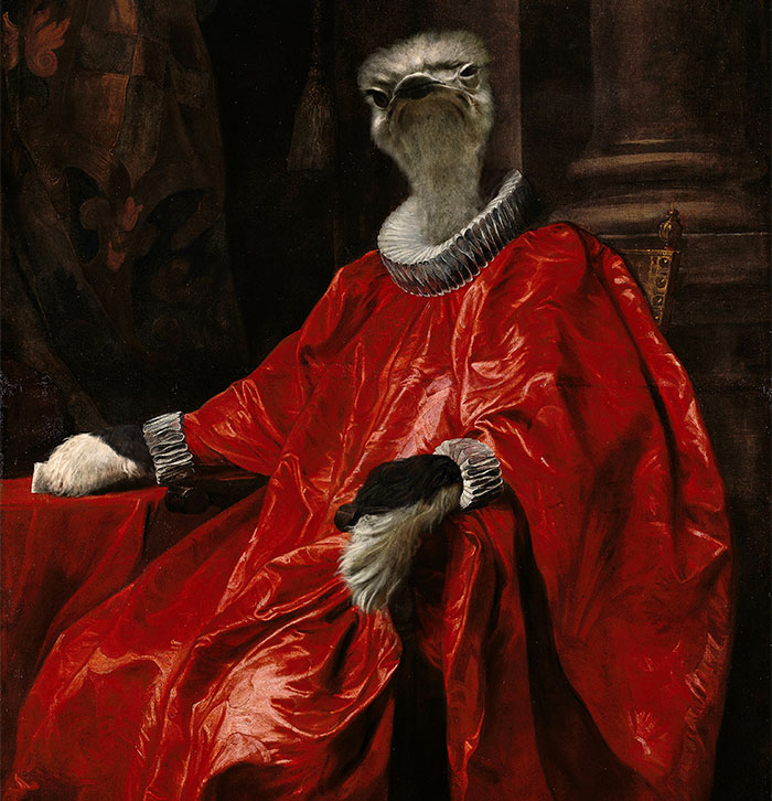 Artist Inserts Animals And Pop Culture Characters Into Vintage Portraits Of Aristocrats