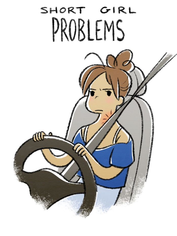 Artist Illustrates Tall & Short Girl Problems, And The Result Is Hilariously Relatable Artist Illustrates Tall & Short Girl Problems, And The Result Is Hilariously Relatable