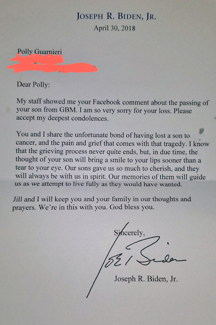 My Mom Received A Letter From Former Vice President Joe Biden