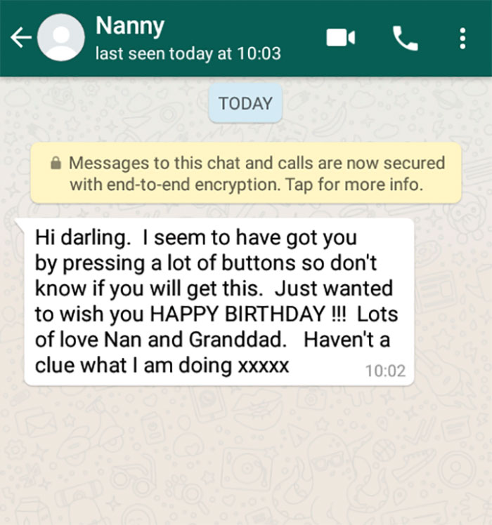 The First Text I've Gotten From Grandma