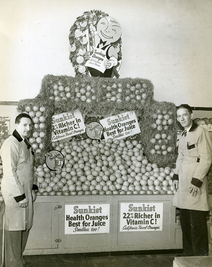 Sunkist Grocery Store Display, 1940s