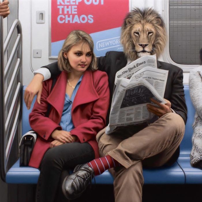 Subway-People-Animal-Heads-Paintings-Matthew-Grabelsky
