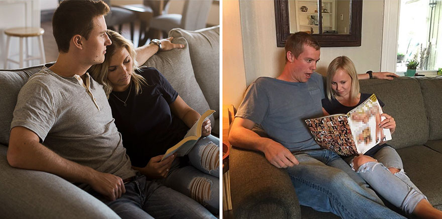 10+ Photos Of Bridal Party's Hilarious Attempt To Recreate Couple's Engagement Photos!