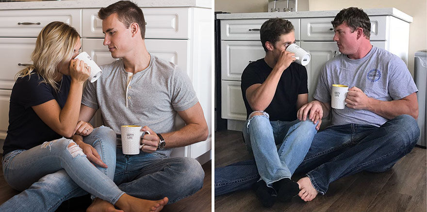 10+ Photos Of Bridal Party's Hilarious Attempt To Recreate Couple's Engagement Photos!