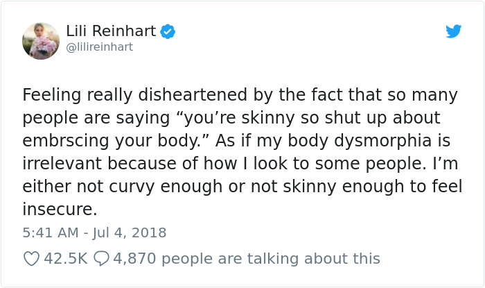 Bullies Told This Actress She Can't Feel Insecure Because 'She's Skinny', So She Delivers A Perfect Clapback