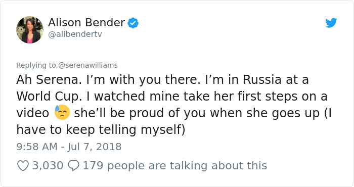 Serena Williams Tweets She Missed Her Daughter's First Steps, And Chrissy Teigen Comforts Her In The Best Way Possible Serena Williams Tweets She Missed Her Daughter's First Steps, And Chrissy Teigen Comforts Her In The Best Way Possible