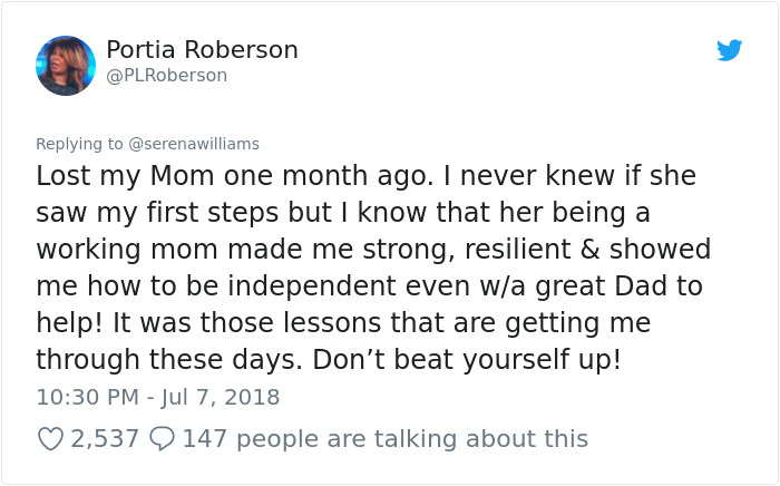 Serena Williams Tweets She Missed Her Daughter's First Steps, And Chrissy Teigen Comforts Her In The Best Way Possible Serena Williams Tweets She Missed Her Daughter's First Steps, And Chrissy Teigen Comforts Her In The Best Way Possible