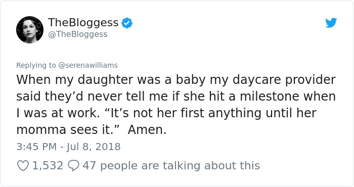 Serena Williams Tweets She Missed Her Daughter's First Steps, And Chrissy Teigen Comforts Her In The Best Way Possible Serena Williams Tweets She Missed Her Daughter's First Steps, And Chrissy Teigen Comforts Her In The Best Way Possible