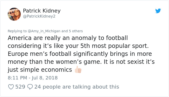 Feminist Accuses FIFA Of Sexism For Paying Men 8x More Than Women In World Cup, Gets Shut Down In Best Way Feminist Accuses FIFA Of Sexism For Paying Men 8x More Than Women In World Cup, Gets Shut Down In Best Way
