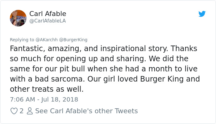 Sick Dog Get His Dream Fullfilled By Burger King After They Offer Free Burgers For The Rest Of His Life
