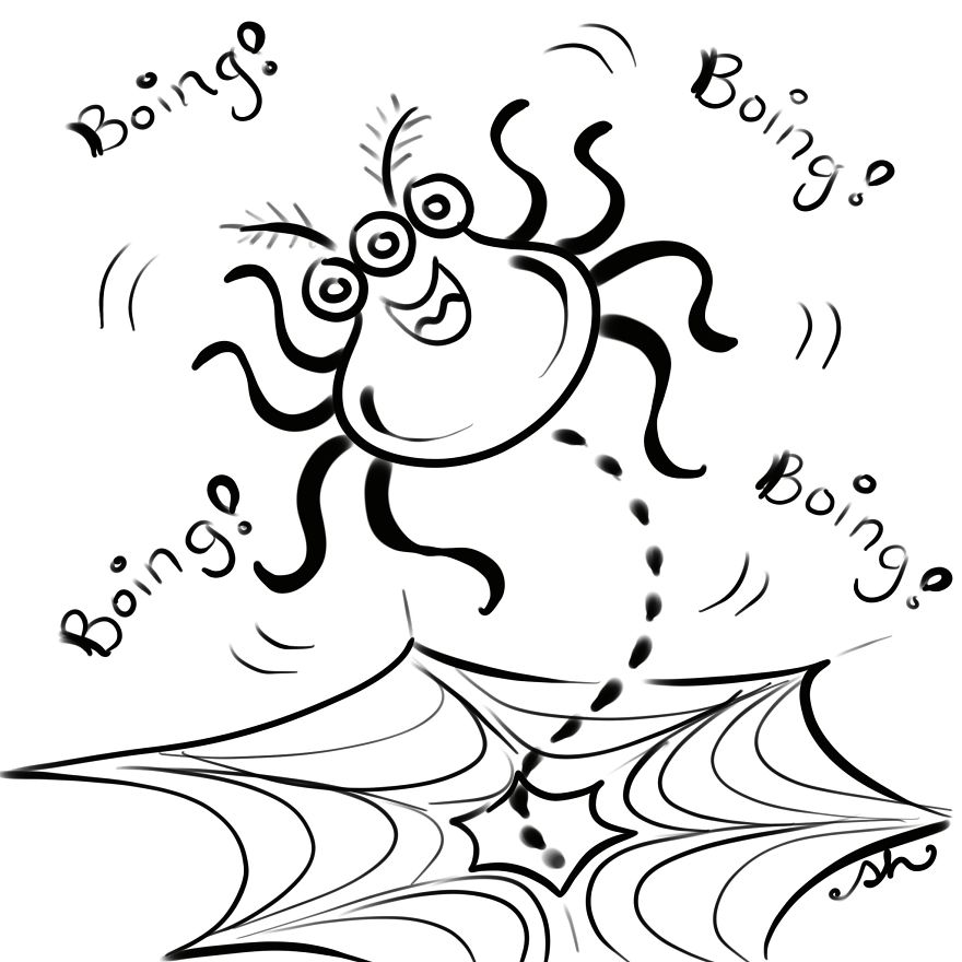 Silly Spiders Trying To Skate On Glass