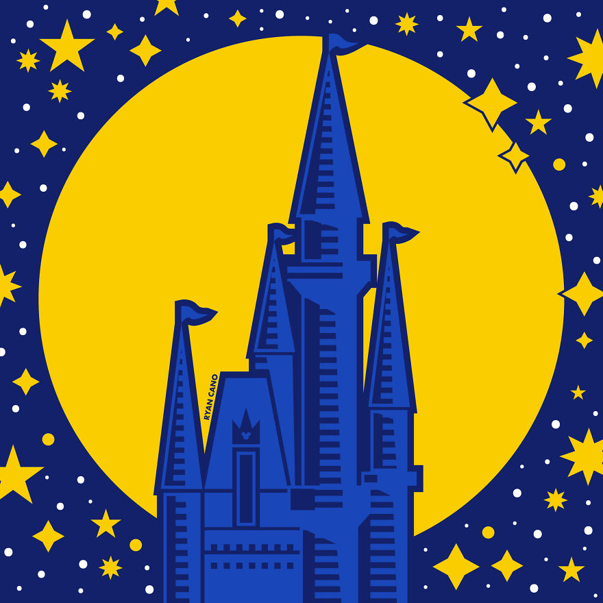 I Illustrate The Architecture And Design Of Disney Parks In Vivid Minimalism