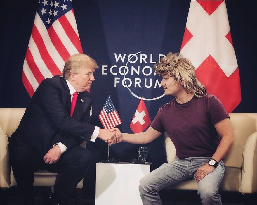 Met A Terrific Pal At The Wef. Goes By The Name Of Don. Great Hair