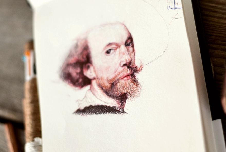 I Use Ballpoint Pen To Create These Drawings