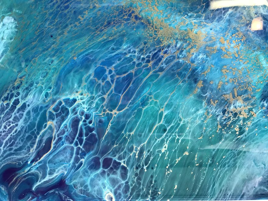 I Am An Abstract Resin Artist From Florida Who Specializes In Wave And Beach Paintings