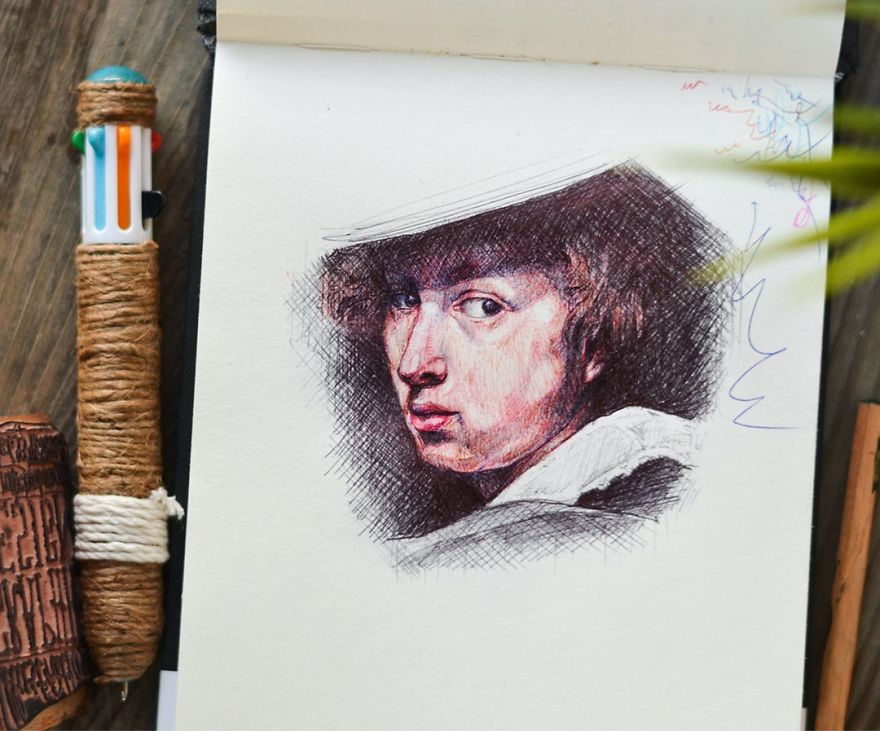 I Use Ballpoint Pen To Create These Drawings