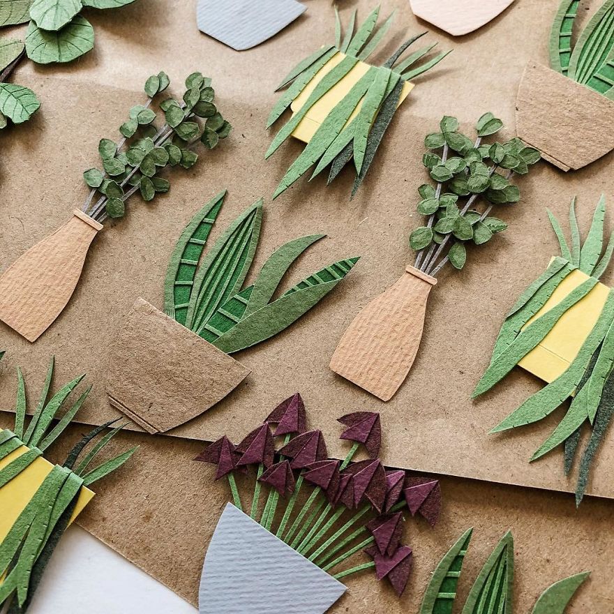 Russian Artist Creates Intricate Paper Plants Without Using Scissors Russian Artist Creates Intricate Paper Plants Without Using Scissors