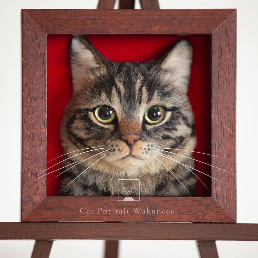 Japanese Artist Makes Realistic 3D Cat Portraits Out Of Felted Wool, And The Result Is Too Purrfect Japanese Artist Makes Realistic 3D Cat Portraits Out Of Felted Wool, And The Result Is Too Purrfect
