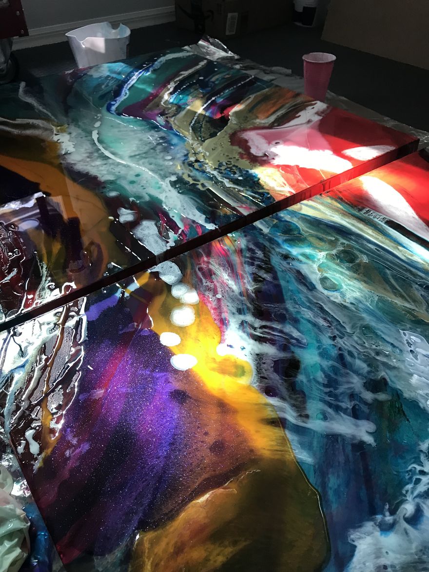 I Am An Abstract Resin Artist From Florida Who Specializes In Wave And Beach Paintings I Am An Abstract Resin Artist From Florida Who Specializes In Wave And Beach Paintings