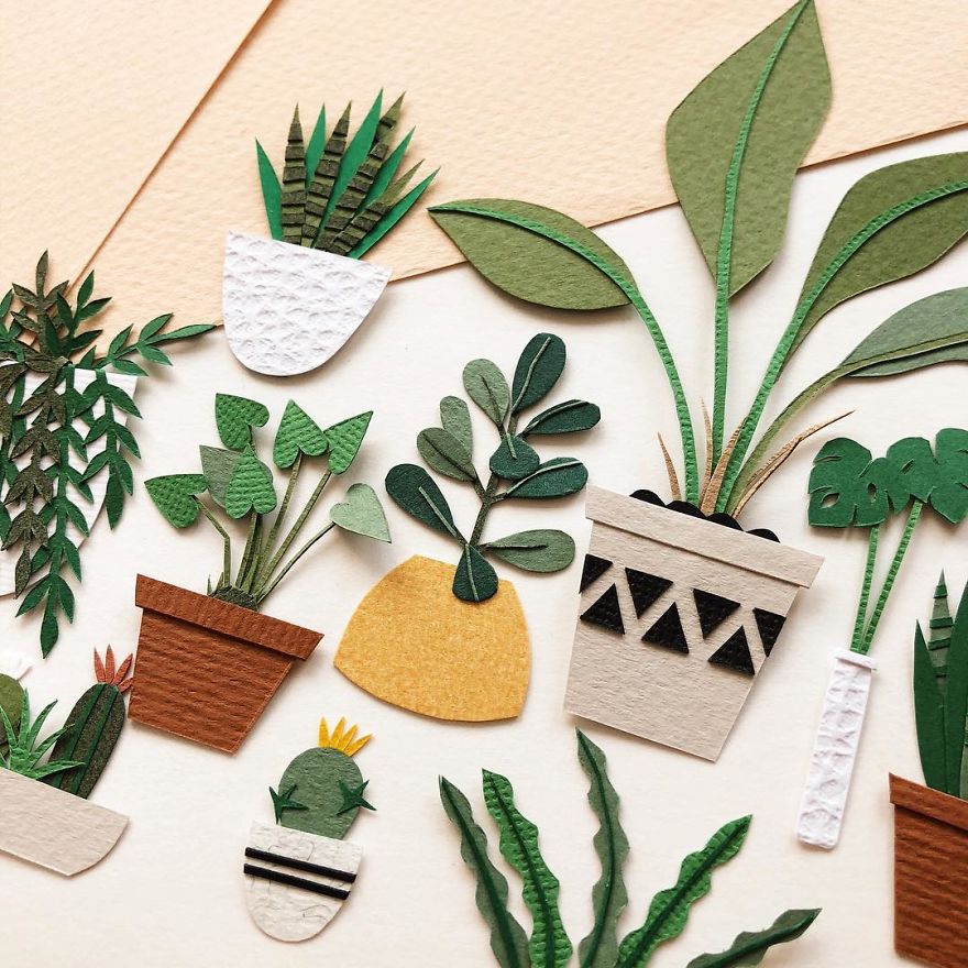 Russian Artist Creates Intricate Paper Plants Without Using Scissors Russian Artist Creates Intricate Paper Plants Without Using Scissors