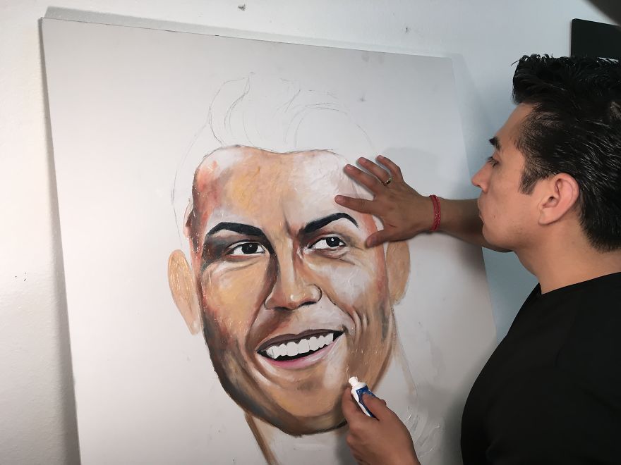 Amazing World Cup Players Portraits Made Completely With Toothpaste Amazing World Cup Players Portraits Made Completely With Toothpaste